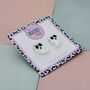 White Ghost Glitter Halloween Studs, thumbnail 3 of 4