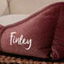 Personalised Coral Geometric Pet Bed, thumbnail 4 of 7