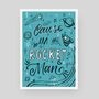 Rocket Man, Elton John Song Lyrics, Wall Art Print, thumbnail 4 of 8