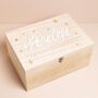 Personalised Wooden Starry Name Christmas Eve Box, thumbnail 1 of 3