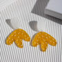 Yellow Abstract Style Acrylic Earring, thumbnail 1 of 5