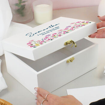 Personalised Floral Keepsake Box For Grandma, 5 of 5