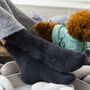 Fuzzy Knitted Cosy Bed Socks, thumbnail 4 of 10