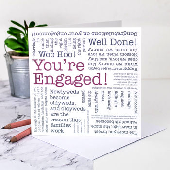 Engagement Card 'you're Engaged!' Quotes By Coulson Macleod ...
