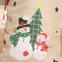 Personalised Children's Snowmen Christmas Gift Sack, thumbnail 4 of 5