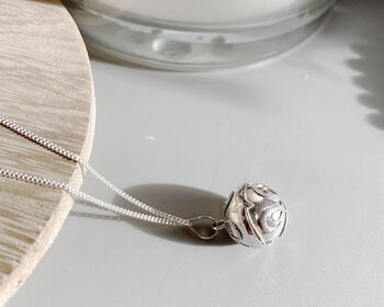 Petal Sterling Silver Harmony Ball Necklace, 2 of 5