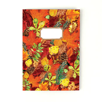 Autumna Fallen Leaf Print Lined Journal, 4 of 8