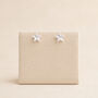 5mm Sterling Silver Clear Crystal Star Stud Earrings, thumbnail 3 of 8