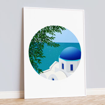 Santorini Greek Island Art Print, 2 of 5