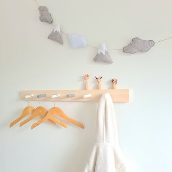 Wooden Coat Rack With Colorful Pegs, 4 of 7