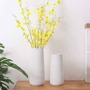 White Ceramic Flower Vase, 7 of 8