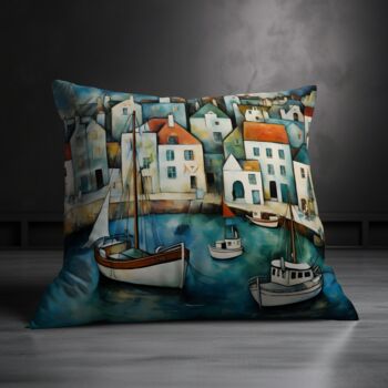 Harbour Hues Hand Made Poly Linen Cushions, 7 of 9