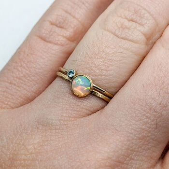 Gold Filled Opal Stacking Ring, 3 of 5