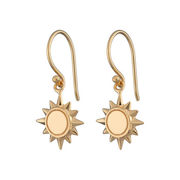 Sun Hook Earrings, Sterling Silver Or Gold Plated, 6 of 6