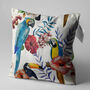 Cushion Cover With Parrots And Multicoloured Floral, thumbnail 3 of 7