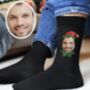 Personalised Photo Upload Elf Christmas Socks, thumbnail 2 of 4