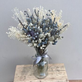Grey Dried Flower Arrangement With Bunny Tails, 6 of 7