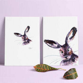 Inky Hare Illustration Print, 7 of 10