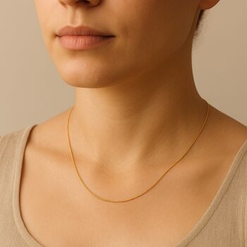 9ct Yellow Gold Light Diamond Cut Curb Chain – 16in To 20in, 2 of 8