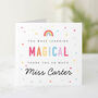 Personalised Magical Teacher Thank You Card, thumbnail 1 of 3