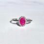 Natural Ruby Ring In Sterling Silver And Gold Vermeil, thumbnail 1 of 11