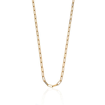 Gold Plated Box Link Chain Necklace, 2 of 6