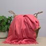 Super Soft Plain Pashmina Style Scarf In Coral Pink, thumbnail 1 of 3
