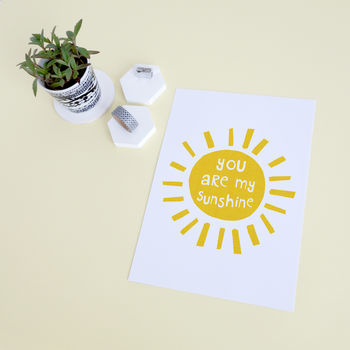 You Are My Sunshine, Typography Print, 3 of 4