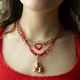 18ct Gold Plated Large Puffy Cherub Pendant, thumbnail 6 of 7