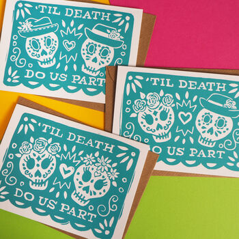 Day Of The Dead Wedding Card, 4 of 6