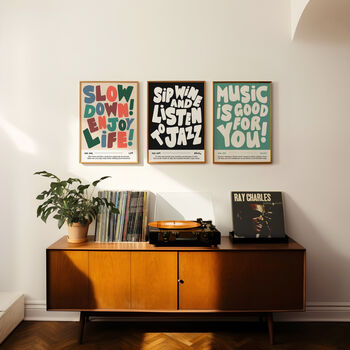 Music Wall Art Music Is Good For You Poster Print, 7 of 11