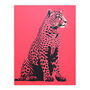 Watermelon Pink Cheetah Animal Bold Wall Art Print, thumbnail 6 of 6