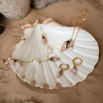 Sea Snail Charm And Pearl Necklace, 4 of 6