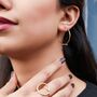 Minimalist Bar Sterling Silver Hoop Earrings, thumbnail 4 of 8
