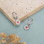 Sterling Silver Jam Biscuit Charm Hoop Earrings, thumbnail 2 of 12