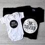 Personalised Big Legend Mini Legend T Shirt Set, thumbnail 1 of 2