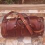 Large Genuine Moroccan Leather Holdall Duffel, thumbnail 1 of 8