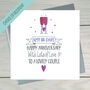 Wedding Anniversary Personalised Greeting Card, thumbnail 1 of 3