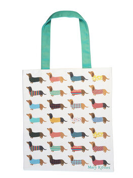 Dashing Dachshunds Bag In Cotton Canvas, 4 of 4