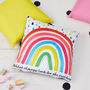 Children's Rainbow Personalised Square Cushion, thumbnail 1 of 4