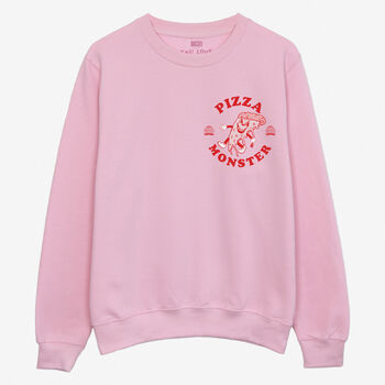 Pizza Monster Women's Back Print Sweatshirt, 7 of 9