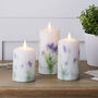 Tru Glow® Lavender LED Pillar Candle Trio, thumbnail 1 of 2
