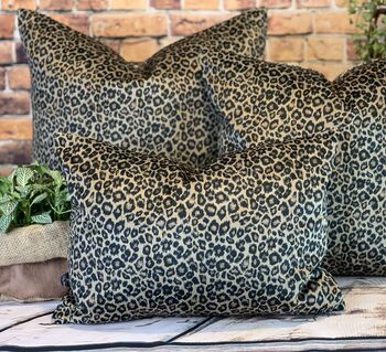 Leopard Velvet Print Cushion, 12 of 12