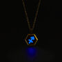 Sagittarius Zodiac Glowing Pendant Necklace With Uv Keyring Torch, thumbnail 1 of 12