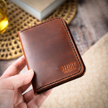 Personalised Leather Mens Vertical Card Wallet, 3 of 9