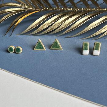 Ceramic Green Earring Set, 4 of 8