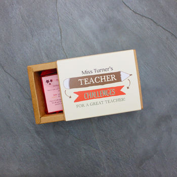 Personalised Teacher Gift Challenges Game Gift, 2 of 2