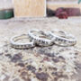 Personalised Unisex Solid Silver Message Ring, thumbnail 4 of 9