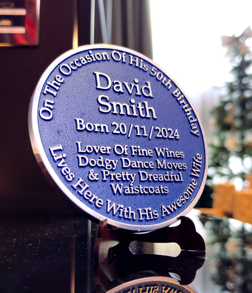 Personalised Polished Metal Heritage Gift Plaque, 1 of 4