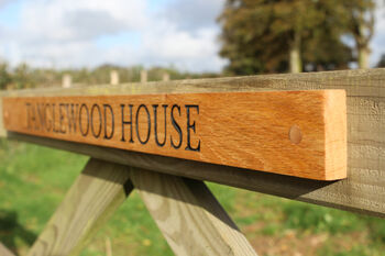 Engraved Wooden Gate Sign, 9 of 12